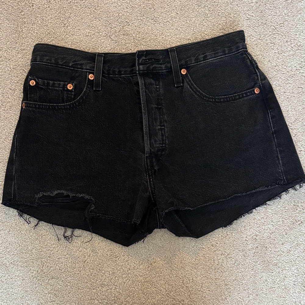 Levi's Women's Black Denim Shorts